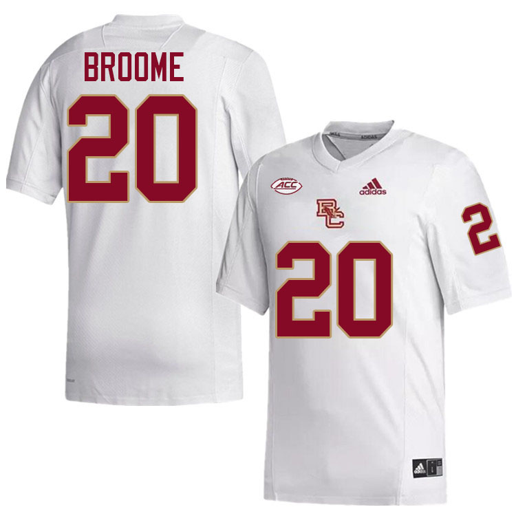 Alex Broome Jersey,#20 Alex Broome Boston College Eagles Football Jersey,Uniforms-White